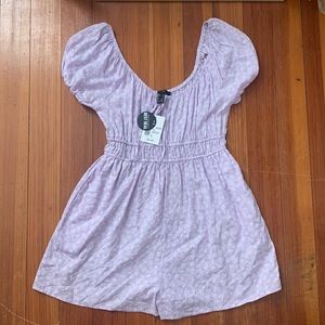 Never Worn! NWT! Purple/White Floral Forever 21 Romper